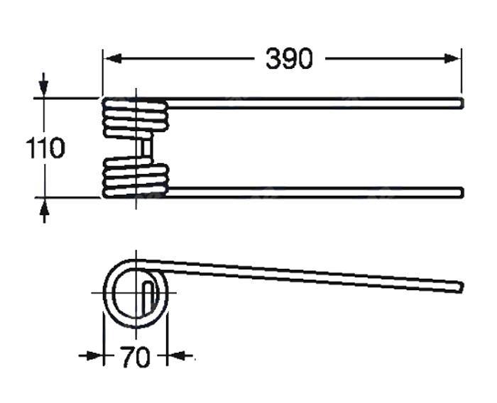 Obrázek k výrobku 57482 - Pružina obraceče 70x110x390