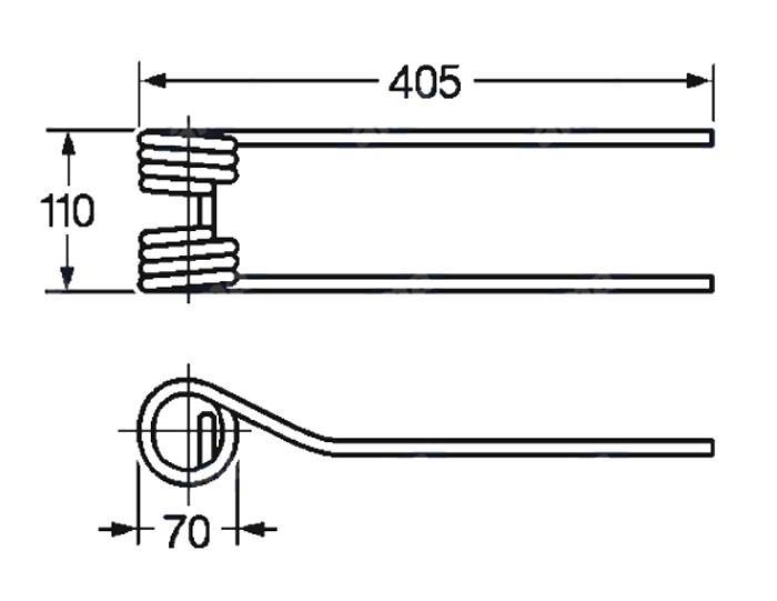 Obrázek k výrobku 57471 - Pružina obraceče 70x110x405