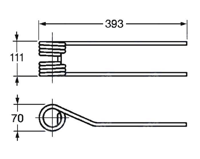 Obrázek k výrobku 57495 - Pružina obraceče 70x111x393