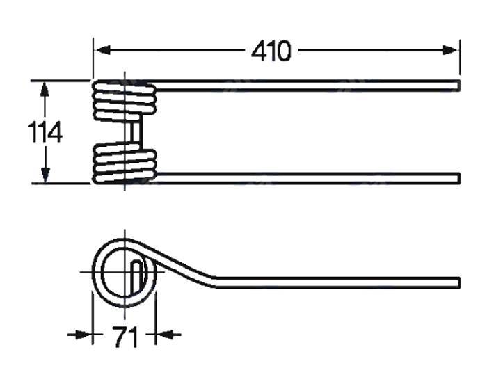 Obrázek k výrobku 57472 - Pružina obraceče 71x114x410