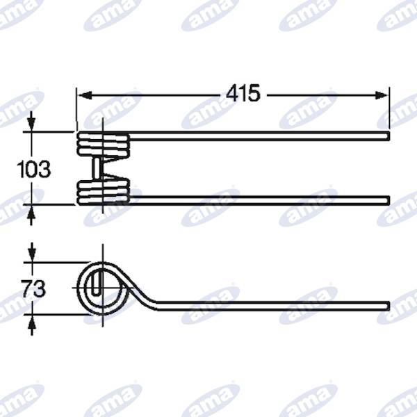 Obrázek k výrobku 57490 - Pružina obraceče 73x103x415
