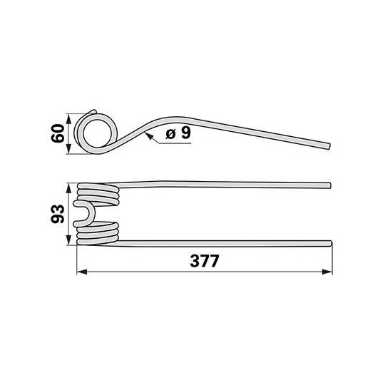 Pružina obraceče DEUTZ-FAHR - KH