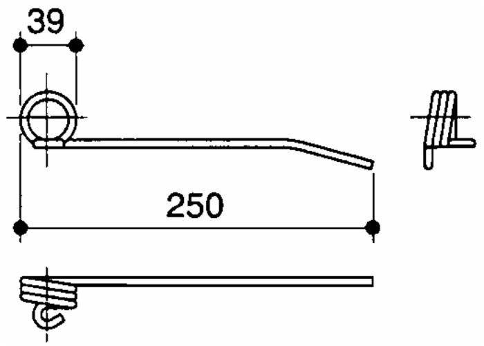 Obrázek k výrobku 13913 - Pružina pro Harvestor, orig. číslo ND: 690309