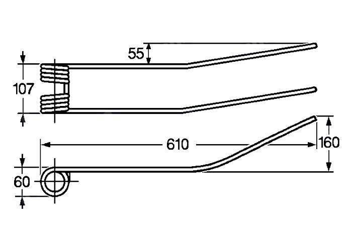 Obrázek k výrobku 57575 - Pružina shrnovače 55x107x610