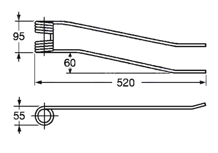 Obrázek k výrobku 57512 - Pružina shrnovače 55x95x520