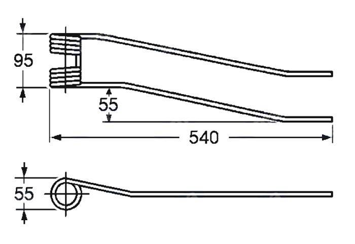 Obrázek k výrobku 57719 - Pružina shrnovače 55x95x540