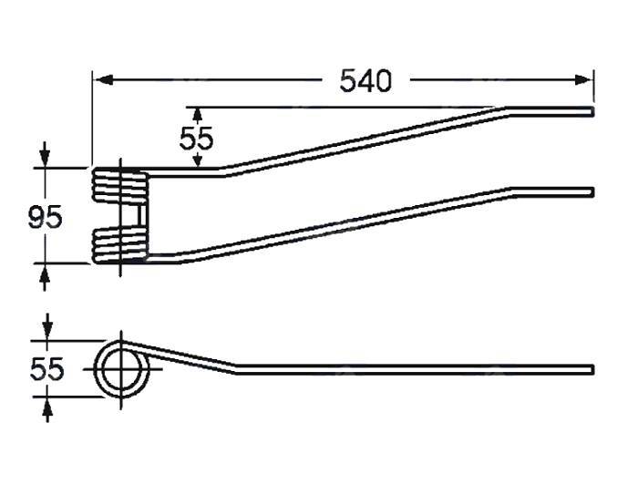 Obrázek k výrobku 57587 - Pružina shrnovače 55x95x540