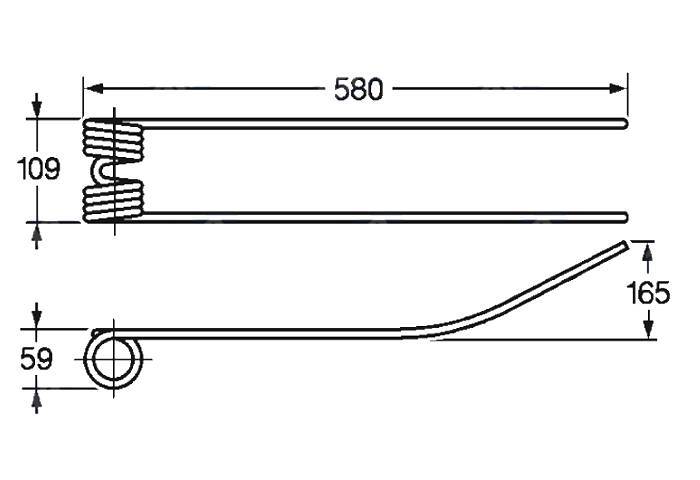 Obrázek k výrobku 57518 - Pružina shrnovače 59x109x580