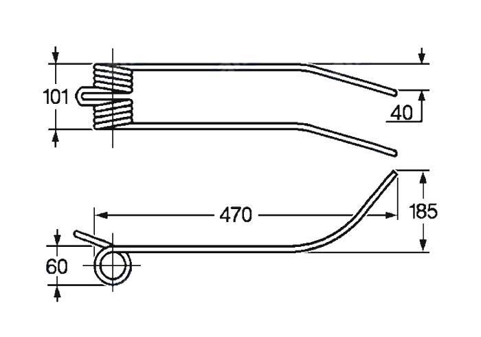 Obrázek k výrobku 57588 - Pružina shrnovače 60x101x470