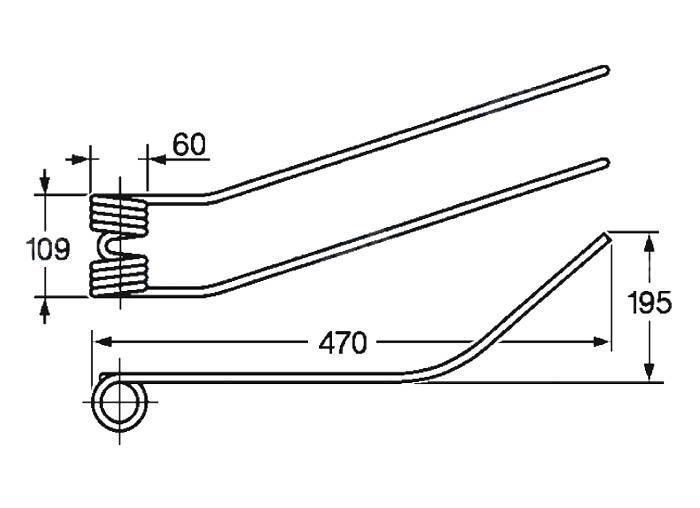 Obrázek k výrobku 57524 - Pružina shrnovače 60x109x470