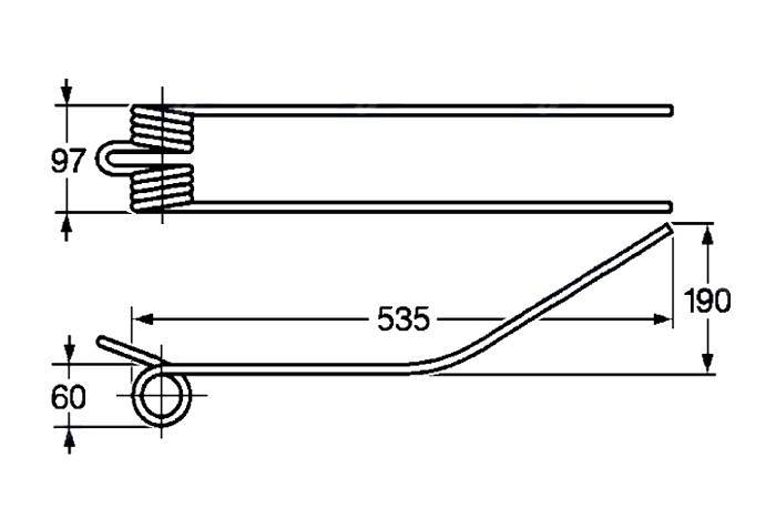 Obrázek k výrobku 57589 - Pružina shrnovače 60x97x535