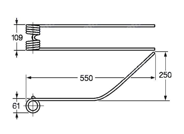 Obrázek k výrobku 57515 - Pružina shrnovače 61x109x550