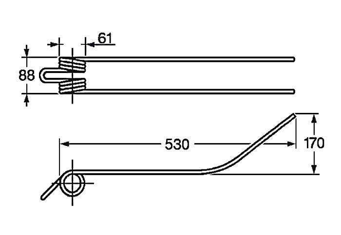 Obrázek k výrobku 57571 - Pružina shrnovače 61x88x530