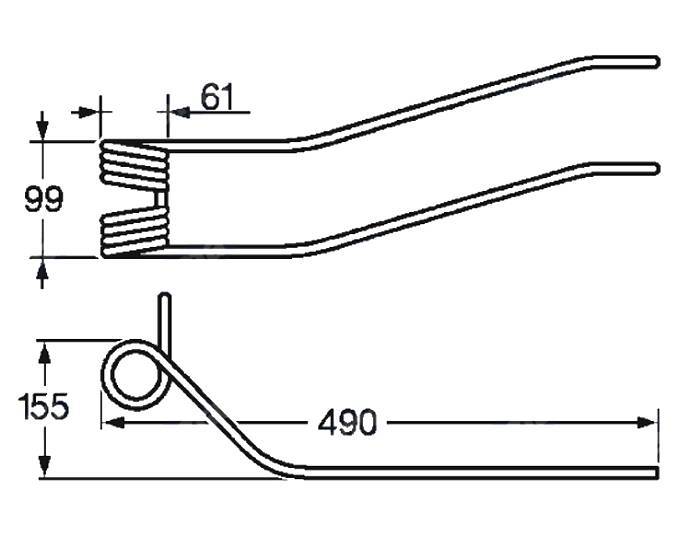 Obrázek k výrobku 57577 - Pružina shrnovače 61x99x490