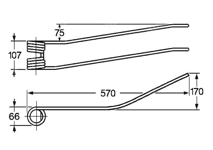 Obrázek k výrobku 57554 - Pružina shrnovače 66x107x570