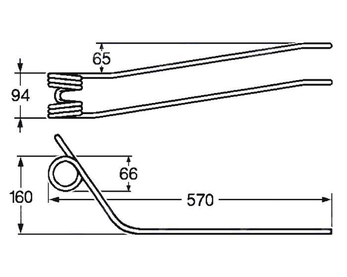 Obrázek k výrobku 57593 - Pružina shrnovače 66x94x570