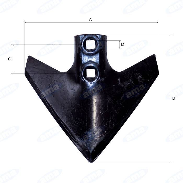 Obrázek k výrobku 61433 - radlička, šíře 250 mm/2 díry/materiál 8 mm