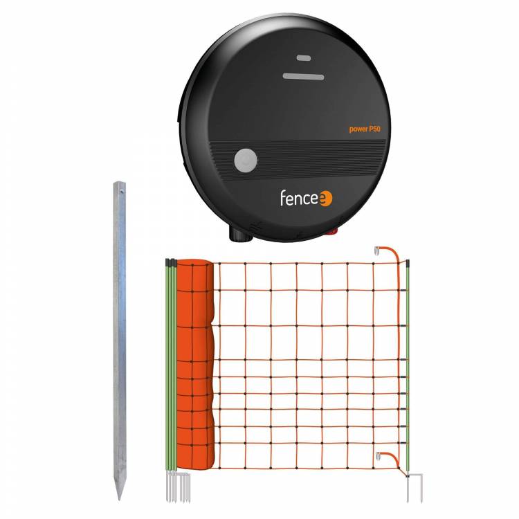 Obrázek k výrobku 75508 - Sada elektrického ohradníku s elektrickou sítí proti vlkům – síťový zdroj – ohradníková síť proti predátorům