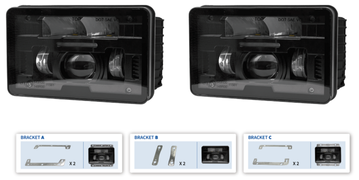 Obrázek k výrobku 62653 - Sada LED předních světlometů 10-24V vhodné pro John Deere, Ford/New Holland, COBO