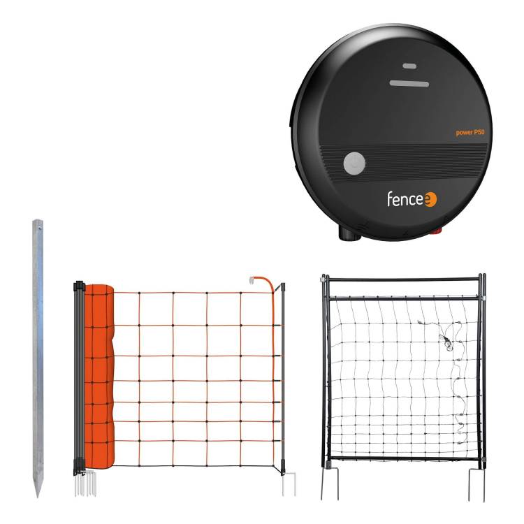 Obrázek k výrobku 75510 - Sada s ohradníkovou elektrickou sítí pro ovce, kozy – vchodová branka 110 cm – síťový zdroj