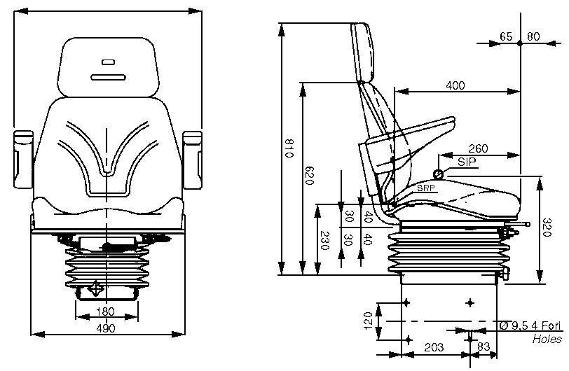 Obrázek k výrobku 2827 - sedačka pro traktory mechanická