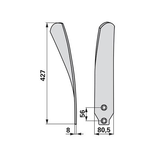 Obrázek k výrobku 24352 - Skluz 80 mm - levý