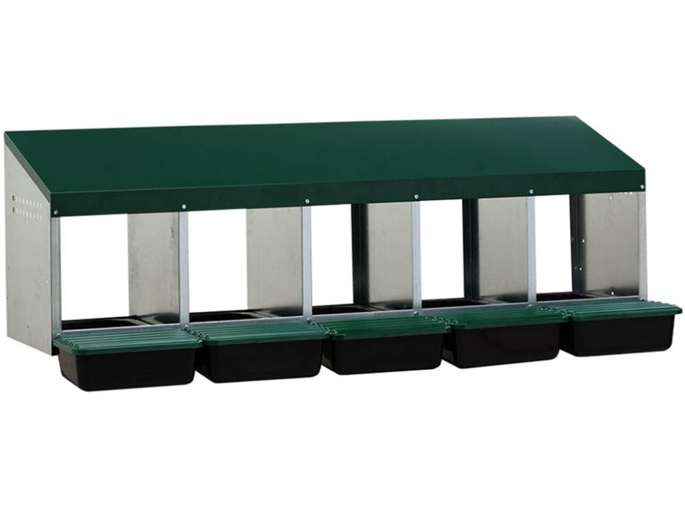 Obrázek k výrobku 125853 - Snáškové hnízdo pro slepice se sběrným košíkem na vejce GAUN 10196 pětimístné