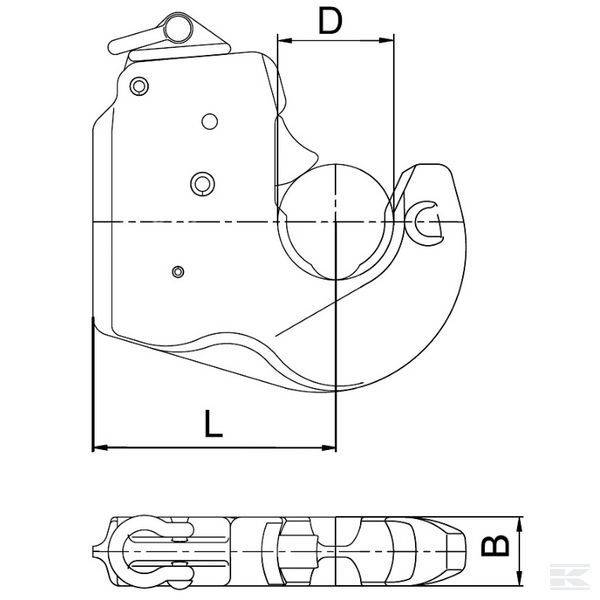 Specifikace - Hák spodního ramene Kat. 3 průměr koule 64 mm