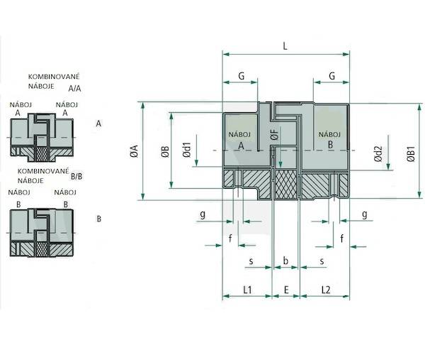 Specifikace - Pružná spojka s hvězdicí