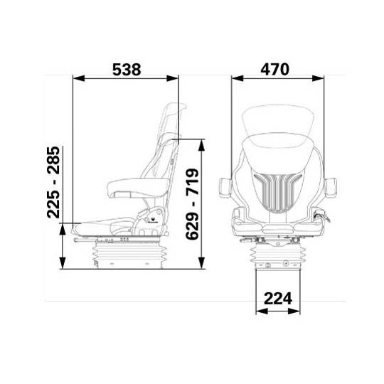 Specifikace - Sedadlo Compacto Comfort M Grammer New Design