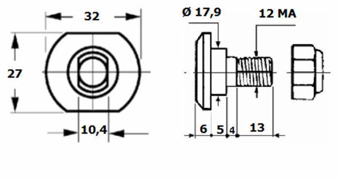 Obrázek k výrobku 62500 - Šroub nože typ KRONE M12