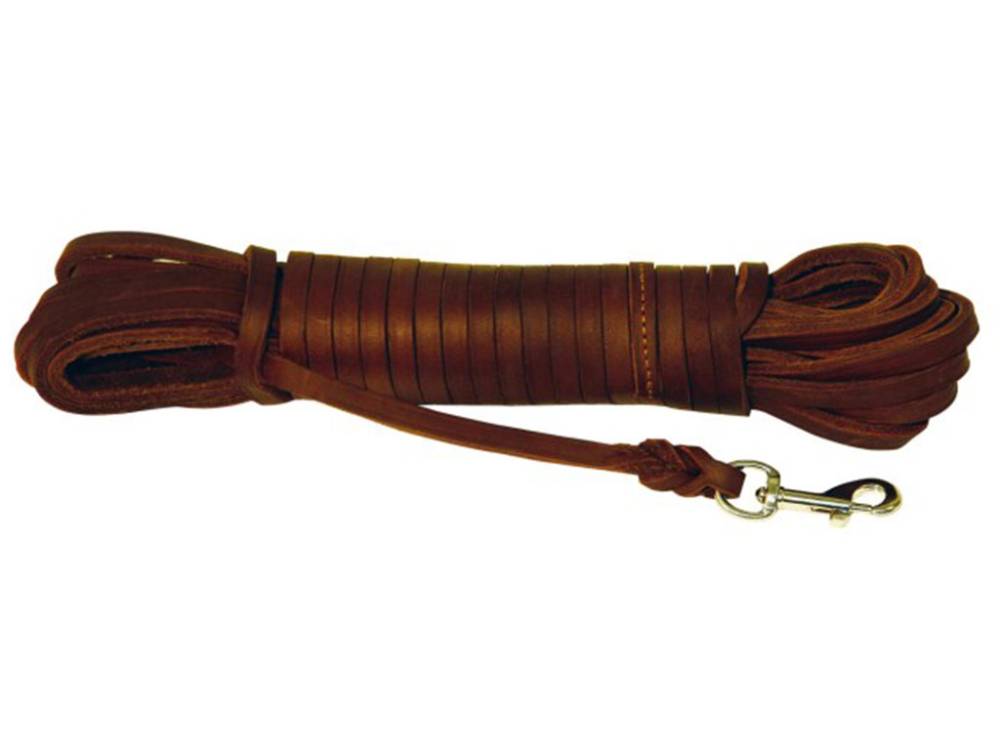 Obrázek k výrobku 125863 - Stopovací vodítko pro psa kožené KERBL 83874 VEGAS 8 mm/10 m