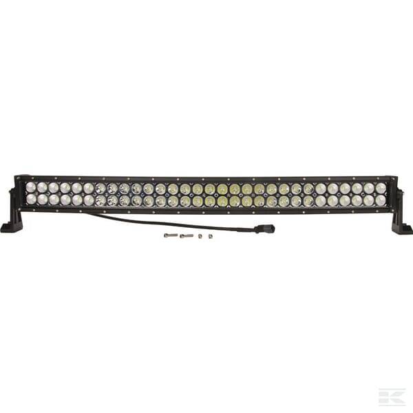 Obrázek k výrobku 113957 - Světelná lišta LED 12/24 V, 180 W, 15300 lm, hranatá, bílá, 825,5 x 79,5 mm, Deutsch, zahnutá, 60 LED, Kramp