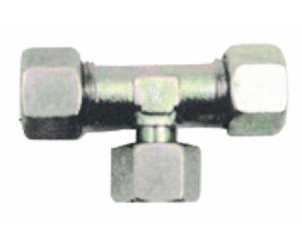 Obrázek k výrobku 59265 - T spojka 2x matice s prstenem 15 mm, 1x převlečná matice 22x1,5