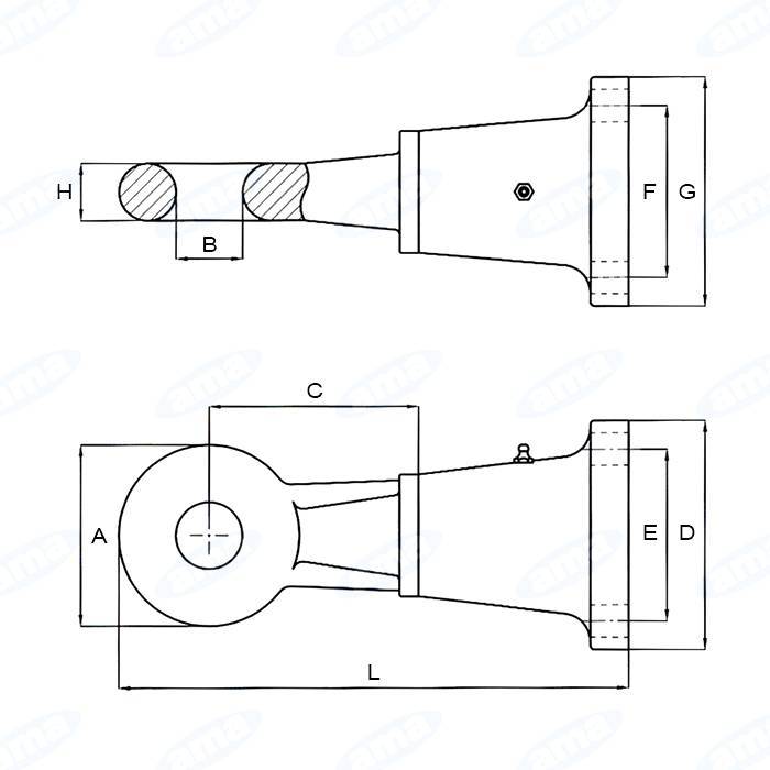 Obrázek k výrobku 56272 - Tažné oko s přírubou cat. F3 - homologace
