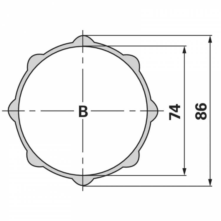 Obrázek k výrobku 70584 - Těsnicí kroužek pro drážkované pouzdro spojky 55.17.12
