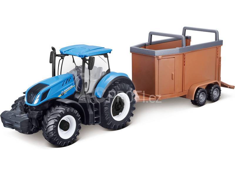 Obrázek k výrobku 78526 - Traktor New Holland T7.315 s přívěsem na užitková zvířata