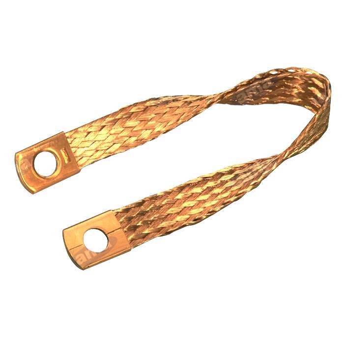 Obrázek k výrobku 61569 - Ukostřovací pásek 320 mm/50 mm²/díra 12,5/12,5 mm