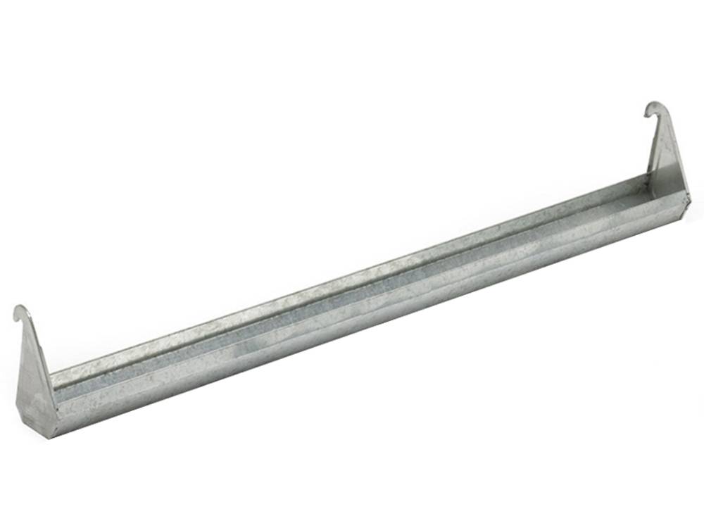 Obrázek k výrobku 126036 - Závěsné žlabové krmítko pro kuřata a křepelky plechové CF034.40 - 100 cm