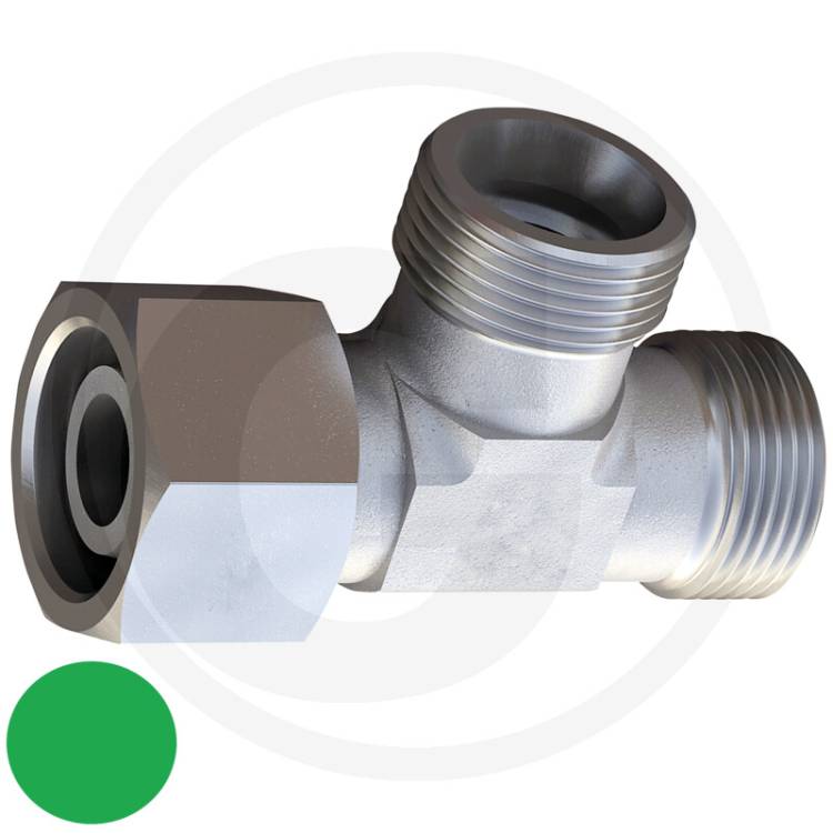 Obrázek k výrobku 128285 - Závitová redukce T s jednou matící metrický závit M18x1,5