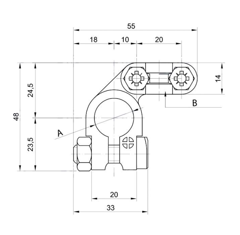 Obrázek k výrobku 27257 - - bateriová svorka -  25-50 mm²