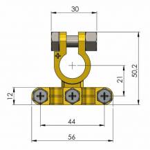 Obrázek k výrobku 62056 - + bateriová svorka dvojitá