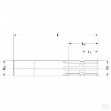 Obrázek k výrobku 98894 - 1-str. drážkovaná hřídel 1 1/8" Z6, 150 mm