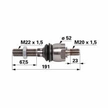 Obrázek k výrobku 31517 - Axiální kloub M22x1,5/M20x1,5