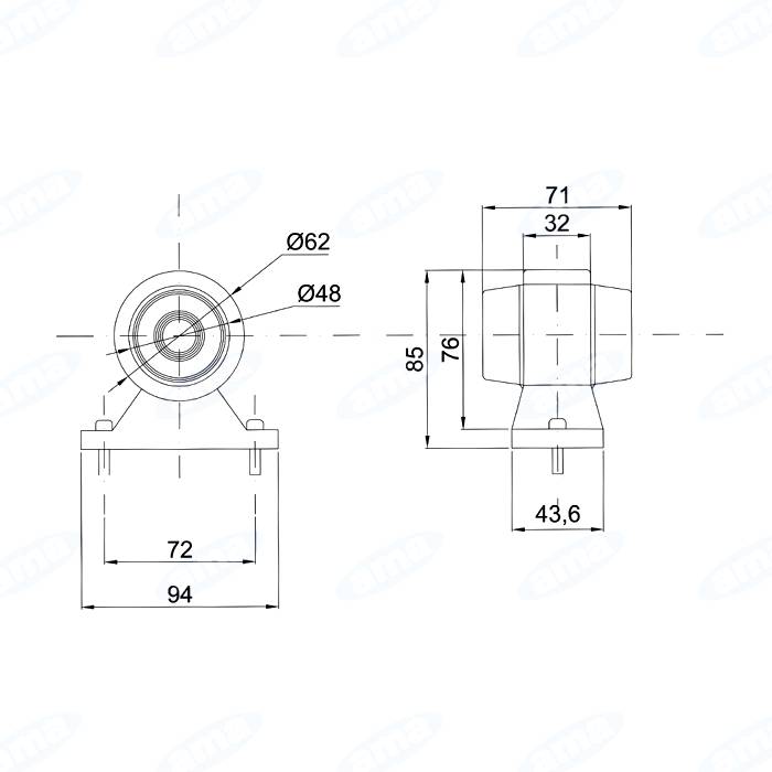 Obrázek k výrobku 0 - Boční světlo (červené + bílé)