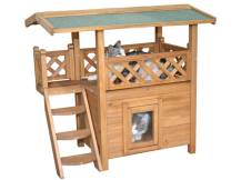 Obrázek k výrobku 125229 - Bouda pro kočky s terasou KERBL 82790 LODGE, 77x50x73cm
