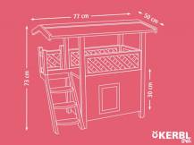 Obrázek k výrobku 125229 - Bouda pro kočky s terasou KERBL 82790 LODGE, 77x50x73cm