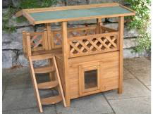 Obrázek k výrobku 125229 - Bouda pro kočky s terasou KERBL 82790 LODGE, 77x50x73cm