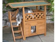 Obrázek k výrobku 125229 - Bouda pro kočky s terasou KERBL 82790 LODGE, 77x50x73cm