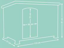 Obrázek k výrobku 125232 - Bouda pro psa dřevěná KERBL 80576 KENNY, 113x77x81 cm